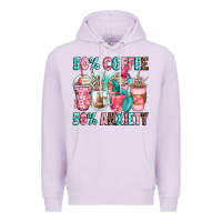 Lilac 50 coffee 50 anxiety coffee cups Premium Hoodie - Zillion Design Studio