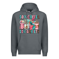 Rock 50 coffee 50 anxiety coffee cups Premium Hoodie - Zillion Design Studio