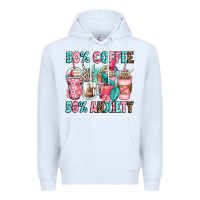 White 50 coffee 50 anxiety coffee cups Premium Hoodie - Zillion Design Studio