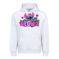 White aloha summer stitch Urban Hoodie - Zillion Design Studio