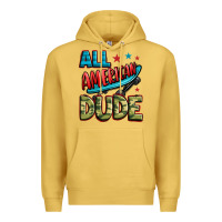 Antique Gold all american dude Premium Hoodie - Zillion Design Studio