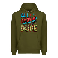 Army Green all american dude Premium Hoodie - Zillion Design Studio