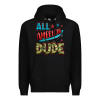 Black all american dude Premium Hoodie - Zillion Design Studio