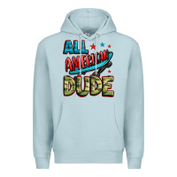 Blue Mist all american dude Premium Hoodie - Zillion Design Studio