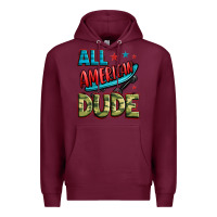 Burgundy all american dude Premium Hoodie - Zillion Design Studio