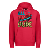 Cardinal all american dude Premium Hoodie - Zillion Design Studio