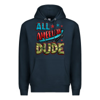 Navy all american dude Premium Hoodie - Zillion Design Studio