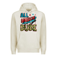 Oatmeal Heather all american dude Premium Hoodie - Zillion Design Studio