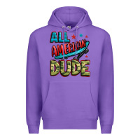 Purple all american dude Premium Hoodie - Zillion Design Studio