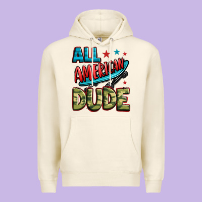All American Dude Premium Hoodie Designed By Zillion Design Studio