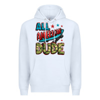 White all american dude Premium Hoodie - Zillion Design Studio