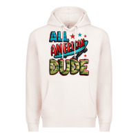 Pale Pink all american dude Premium Hoodie - Zillion Design Studio