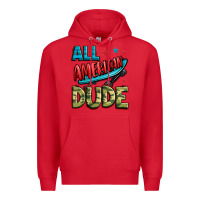 Red all american dude Premium Hoodie - Zillion Design Studio