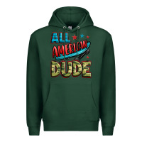 Sports Green all american dude Premium Hoodie - Zillion Design Studio