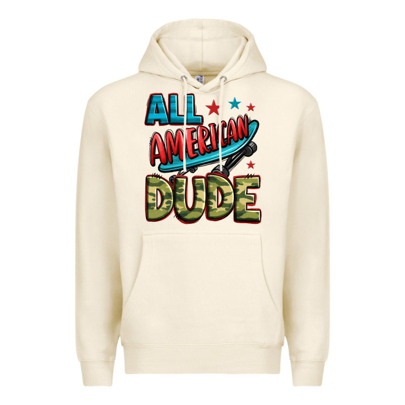 All American Dude Premium Hoodie by Zillion Design Studio | Teevron