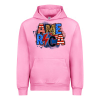 Fuchsia Pink america lightning bolt Urban Hoodie - Zillion Design Studio