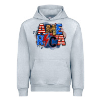 Heather Grey america lightning bolt Urban Hoodie - Zillion Design Studio