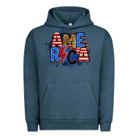 Pigment Midnight Navy america lightning bolt Urban Hoodie - Zillion Design Studio