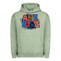 Pigment Oil Green america lightning bolt Urban Hoodie - Zillion Design Studio