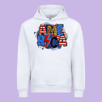 America Lightning Bolt Urban Hoodie Designed By Zillion Design Studio