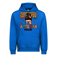 Cobalt american mom junkie messy bun Urban Hoodie - Zillion Design Studio