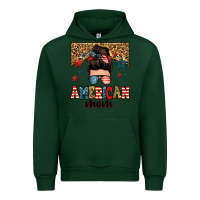 Forest Green american mom junkie messy bun Urban Hoodie - Zillion Design Studio