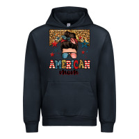 Navy american mom junkie messy bun Urban Hoodie - Zillion Design Studio