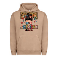 Pigment Burro american mom junkie messy bun Urban Hoodie - Zillion Design Studio