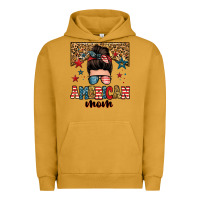 Pigment Peanut Butter american mom junkie messy bun Urban Hoodie - Zillion Design Studio