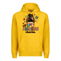 Lemon all american mama messy bun Premium Hoodie - Zillion Design Studio