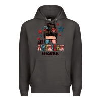 Smoke all american mama messy bun Premium Hoodie - Zillion Design Studio