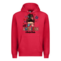 Cardinal all american mama messy bun Premium Hoodie - Zillion Design Studio