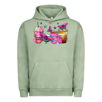 Pigment Oil Green antisocial butterfly coffee cups Urban Hoodie - Zillion Design Studio