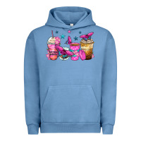 Pigment Pebble Blue antisocial butterfly coffee cups Urban Hoodie - Zillion Design Studio