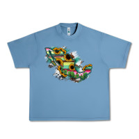 Pebble Blue Guerrero Mexico Sunflower Map Urban Heavy Tee - RanaPortraitStore