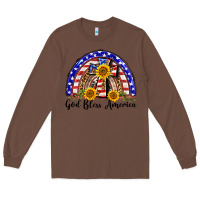 Chestnut god bless america  rainbow Long Sleeve Tee - BarkalooDesign
