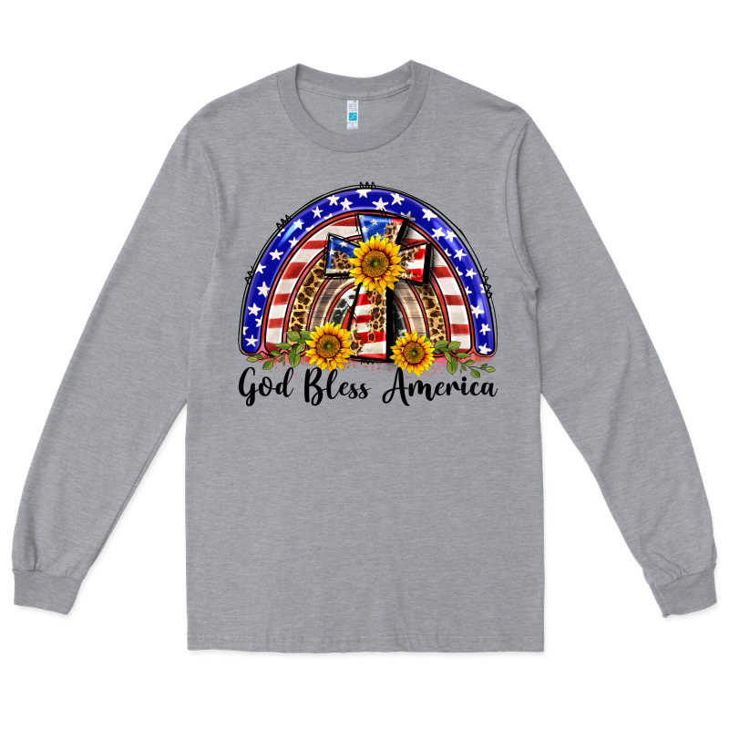 God Bless America  Rainbow Long Sleeve Tee by BarkalooDesign | Teevron