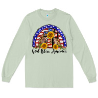 Matcha god bless america  rainbow Long Sleeve Tee - BarkalooDesign