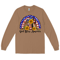Toasted Coconut god bless america  rainbow Long Sleeve Tee - BarkalooDesign