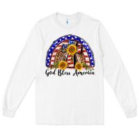 White god bless america  rainbow Long Sleeve Tee - BarkalooDesign