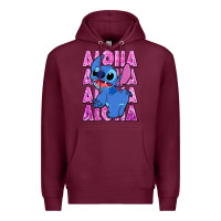Burgundy aloha stitch Premium Hoodie - Zillion Design Studio