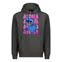 Charcoal Heather aloha stitch Premium Hoodie - Zillion Design Studio