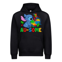 Black ausome stitch autism Urban Hoodie - Zillion Design Studio