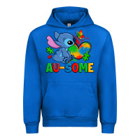 Cobalt ausome stitch autism Urban Hoodie - Zillion Design Studio