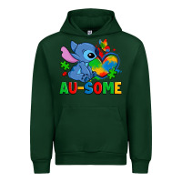 Forest Green ausome stitch autism Urban Hoodie - Zillion Design Studio