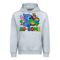 Heather Grey ausome stitch autism Urban Hoodie - Zillion Design Studio