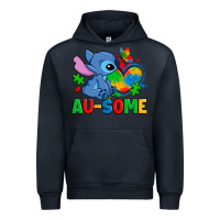 Navy ausome stitch autism Urban Hoodie - Zillion Design Studio