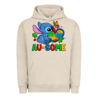 Pigment French Oak ausome stitch autism Urban Hoodie - Zillion Design Studio