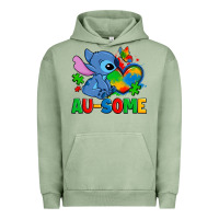 Pigment Oil Green ausome stitch autism Urban Hoodie - Zillion Design Studio