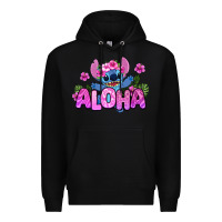 Black aloha summer stitch Premium Hoodie - Zillion Design Studio